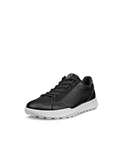 ECCO Men's Street Vibe Lace Waterproof Golf Shoe, Black/Magnet, 12-12.5 at Amazon