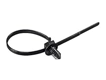 Monoprice Fir Tree Push Mount Cable Ties 5.0 x 210 x 1.3mm 100pcs, Black