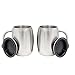 Set of 2 II 14-Oz Double Wall Vacuum Sealed Insulated Tea/Coffee Mugs with Splash Resistant Lid || Premium Food Grade 18/8 Stainless Steel || BPA-Free by AAQ Home & Kitchen