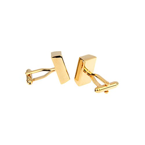 Gold Platted Bullion Bar Cufflinks Cuff Links Money Business Investor Gangster
