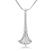 Chuvora 925 Sterling Silver Beautiful Calla Lily Flower Pendant Necklace, 18 inches