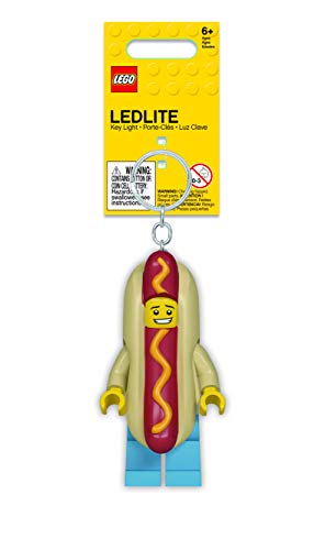 LEGO Hot Dog Man Key Light - Minifigure Key Chain with LED Flashlight - coolthings.us