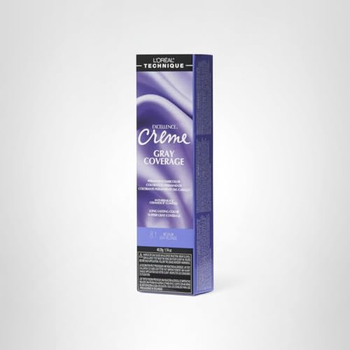 L\'OREAL TECHNIQUE Excellence Crme Permanent Hair Color - Long-Lasting Hair Dye, Rich Formula With No-Drip Application, Superb Gray Coverage, 8.1 Medium Ash Blonde