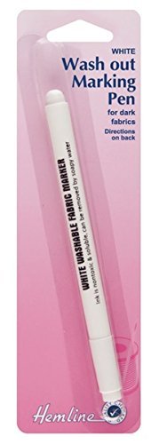 Hemline Fabric Marker Marking Pen (H290) White Wash Out Marker Felt Tip