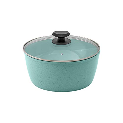 JadeCook Batería de Cocina Profesional Antiadherente Jade Smart con Mango Removible con Juego de 5 Cuchillos Profesionales Ideal para Cocina