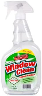 La's Totally Awesome Glass & Multi-surface Cleaner with Vinegar, 40-oz. Bottles