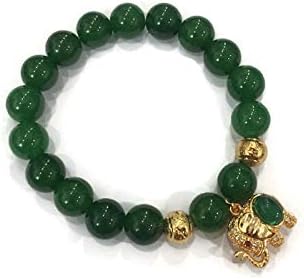 Lucky Stone Jade Bracelet Feng Shui Handmade with Jade Colour Elephant for Powerful.