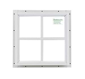 Amazon.com: Square Shed Window 16" X 16" White J-channel ...