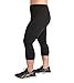 Zerdocean Women's Plus Size High Waist Tummy Control Yoga Capris Black 3X