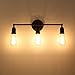 Create for Life 3-Light Vanity Lights Black Wall Sconces Vintage Industrial Rustic Bathroom Wall Lighting
