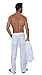 Natural Cotton Santorini Mens Drawstring Beads Long Pants (Large, White)