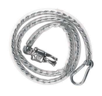 Kerbl 321416 Tie chain with PVC cover 140 cm, panic hook and snap hook