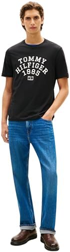Herren T-Shirt Kurzarm Archive mit großem Logo, Schwarz (Black), S