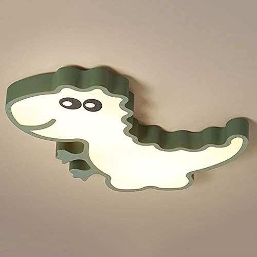 Zkciss Dinosaur Ceiling Light LED Ultra-thin 5cm Simple Creative Dinosaur Ceiling Lamp Children's Room Ceiling Lamp Boys And Girls Bedroom Lamp Simple Cartoon Ceiling Lamp (Color : Green)