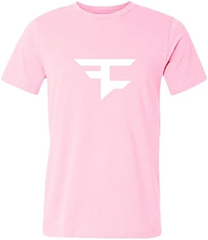 YangshanLin Mens T-shirts Faze Clan LOGO Pink Size M