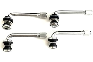 AVN MOTORSPORTS PUDXLRE Liphontcta (4 2.80" Chrome TIRE Valve Stems 90 Degree Angle for 3-Piece Wheels ENKEI Volk SSR HRE FORGIATO Rims