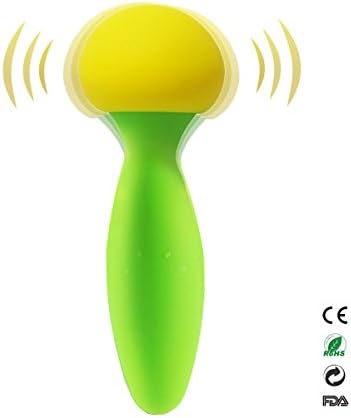 Wand Massager Waterproof Whisper Quiet For Therapeutic Back Massage Shoulder Hand Foot Neck Muscle Soothing Sport Recovery Mini portable Rechargeable Silicone Personal Handheld (Green)