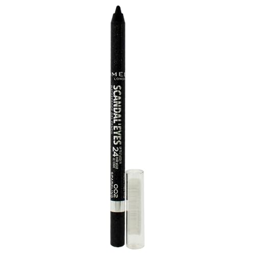 Rimmel Scandaleyes Waterproof Kohl Kajal Liner, Sparkling Black, 0.04 Fluid Ounce