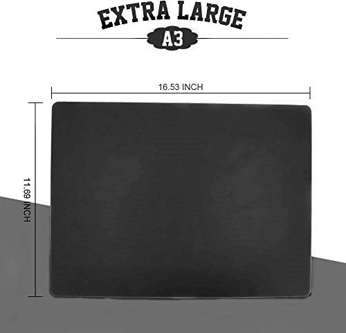 Silicone Sheet Placemats Mat for Crafts Jewelry Casting Molds Pastry,Extra Large Baking Mats ma Nonstick Heat-Resistant, Waterproof,Multipurpose Dough Rolling,Blue & Black - Thumbnail 2