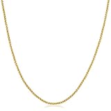 Kooljewelry 14k Yellow Gold Filled 1.5 mm Round Wheat Chain Necklace