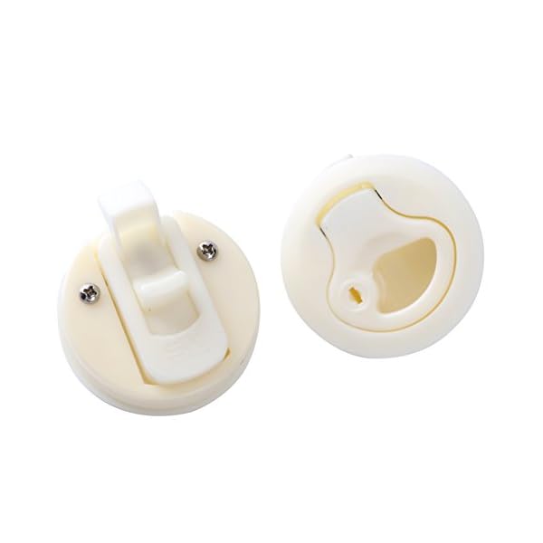 Amarine-made-White-2-Flush-Pull-Slam-Latch-for-Boat-Deck-Hatch-14-Door-Locking-Style