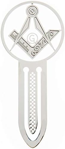 Celtic Lands Rhodium Plated Bookmark w. Masonic Crest