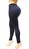Navy Blue Leggings with Pockets and Internal body shaping girdle SMALL-US 0-3