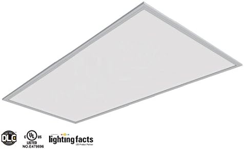 2Pack UL DLC4.3 105 lm/W 50W LED Drop Ceiling 2x4' Dimmable Commercial LED Panel Light (4000K)