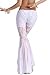 ZLTdream Belly Dance Lace Fishtail Pants for Petite Figure Women Rave Outfit White
