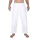 FitsT4 Karate Pants 8oz Middleweight Elastic Waist Martial Arts Pants Perfect for Training or Competition White, 000-5