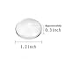 Joyingle Clear Glass Dome Tile Cabochon Clear 30mm 1.2 Inch Non-calibrated Round 30 Pieces