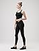 Tesla TM-FYP52-BLK_Large Yoga Pants High-Waist Tummy Control w Hidden Pocket FYP52