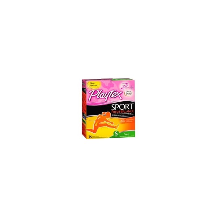 Playtex Sport Odor Shield Tampons, Regular Absorbency, Unscented - 16ct