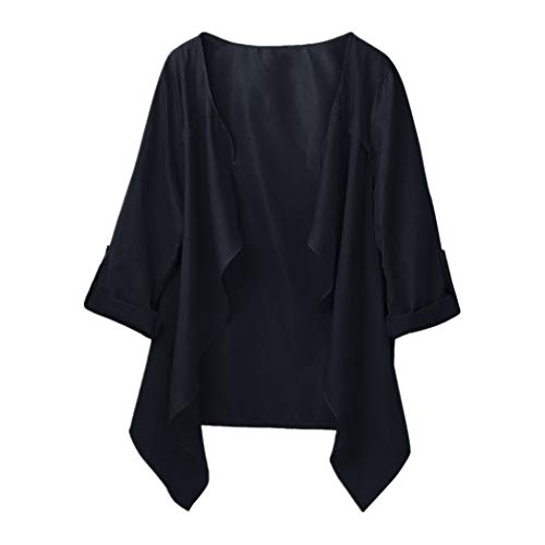 XOWRTE Cardigan Women Long Sleeve Tunic Outerwear Autumn Spring Solid Blouse Jacket Loose Plus Size Autumn Coat