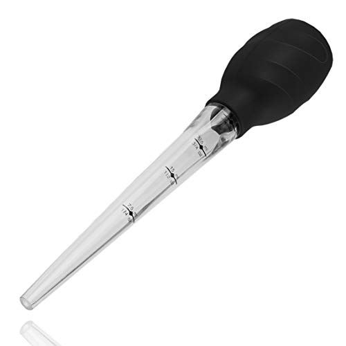 Bulb Basters for Cooking, iKusor Turkey Baster Syringe, Food Grade, 30 milliliter(1 ounce), Black