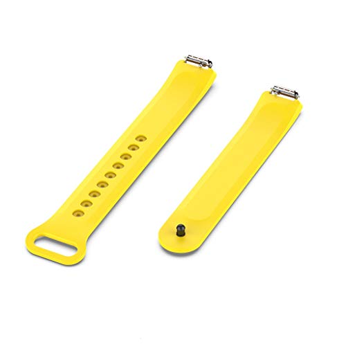 AutumnFall Small Silicone Waterproof Bracelet Watch Band Wristband Strap for Fitbit Inspire/Inspire HR (Yellow)
