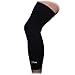 COOLOMG Sports Compression Leg Sleeve Basketball Football Long Knee Protection Knee Brace Undersleeve Black M