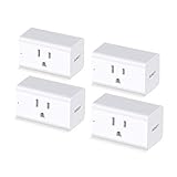 AUKEY Wi-Fi Smart Plug 4-Pack, Mini Smart Socket Compatible with Alexa, Google Assistant, IFTTT, or AUKEY Home App, No Hub Required