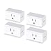 AUKEY Wi-Fi Smart Plug 4-Pack, Mini Smart Socket Compatible with Alexa, Google Assistant, IFTTT, or AUKEY Home App, No Hub Required