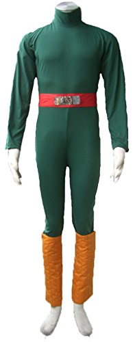 Wsysnl Japanese Anime Halloween Cosplay Costume for Rock Lee, Adult/Kids