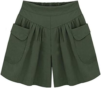 Daylin Women Lady Large Size Plus Size Solid Loose Hot Pants Pockets Lady Summer Casual Shorts S~6XL