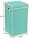 Simple Houseware Single Laundry Basket with Lid, Turquoise