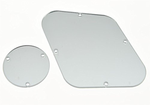 KAISH Silver Mirror LP Pickguard Back Control Plate Switch Cavity Covers for Epiphone Les Paul