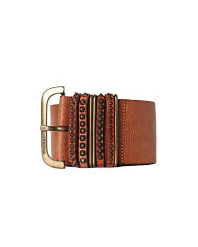 DIESEL BLACK GOLD - Leather Belt PASTUD - brown, 85