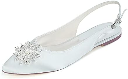 Women Flat Wedding Shoes for Bride 