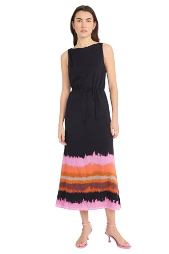 Donna Morgan Women's Sleeveless Boatneck Cotton Voile Midi Self-Tie Belt-Sophis…