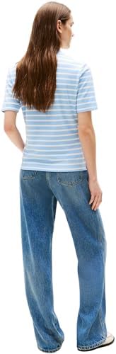Polo Manches Courtes Femme 1985 Pique Regular Fit, Multicolore (Breton STP Vessel Blue/Ecru), XXS