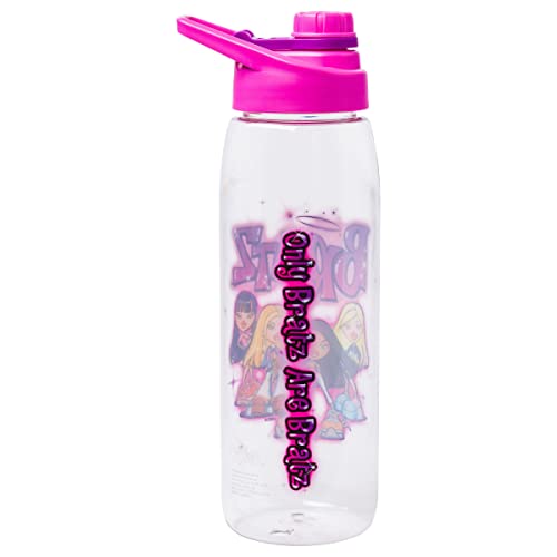 Silver Buffalo Bratz Tritan Water Bottle Screw Top Lid, 28 Ounces on