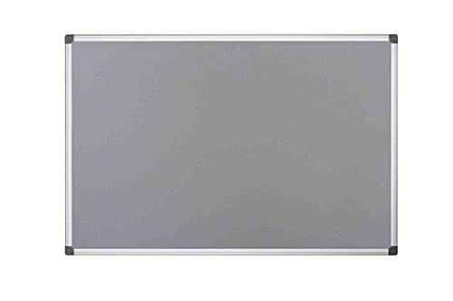 Bi-Office Notice Board Maya, Grey Felt, Aluminium Frame, 60 x 45 cm