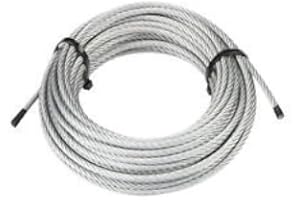 HYW PRODUCTS 7 x 19 Galvanized Aircraft Cable Wire Rope 3/8" - 50, 100, 200 ft (50 ft Coil)